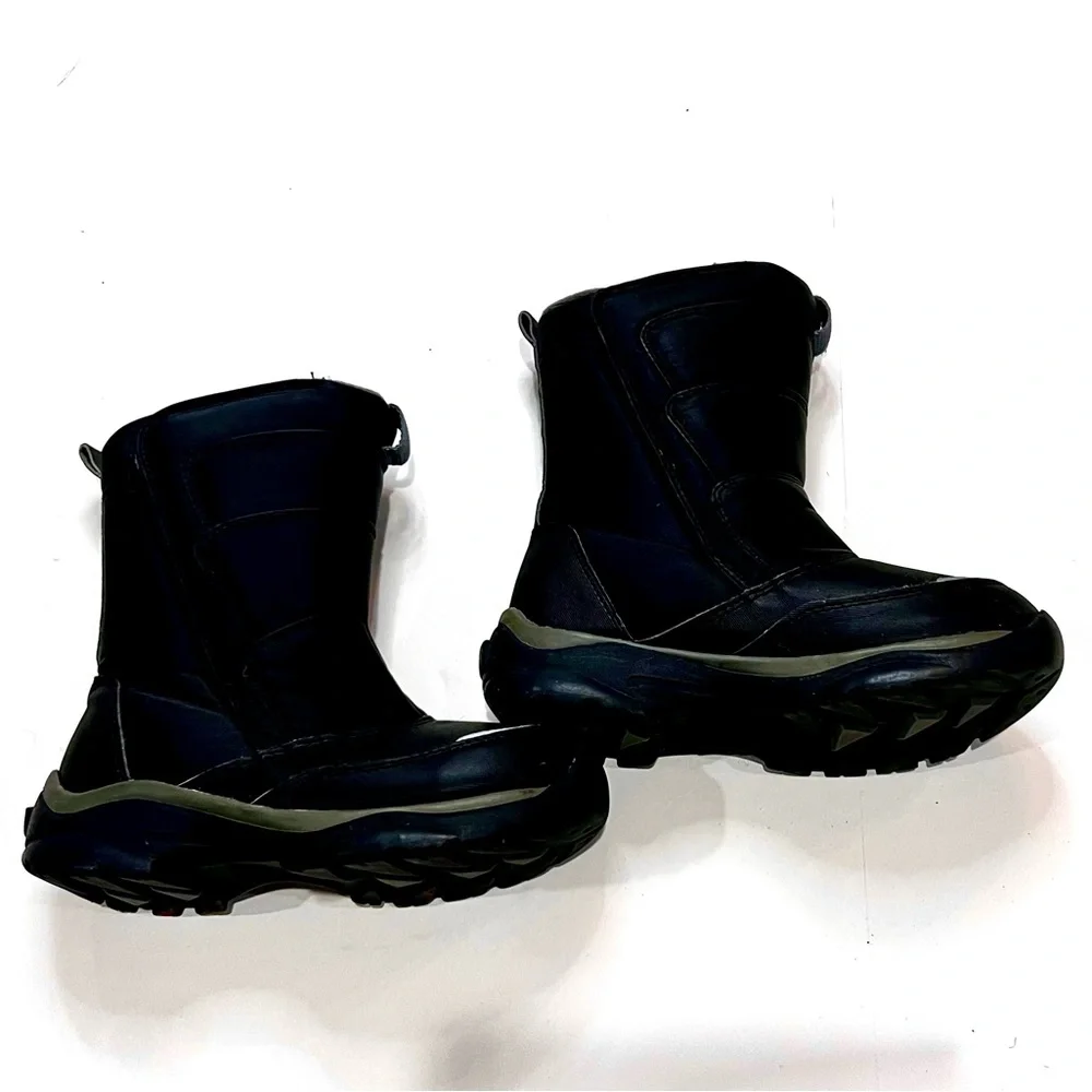 Lands’ End Youth Adolesent Winter Snow Boots Black US 13 Waterproof